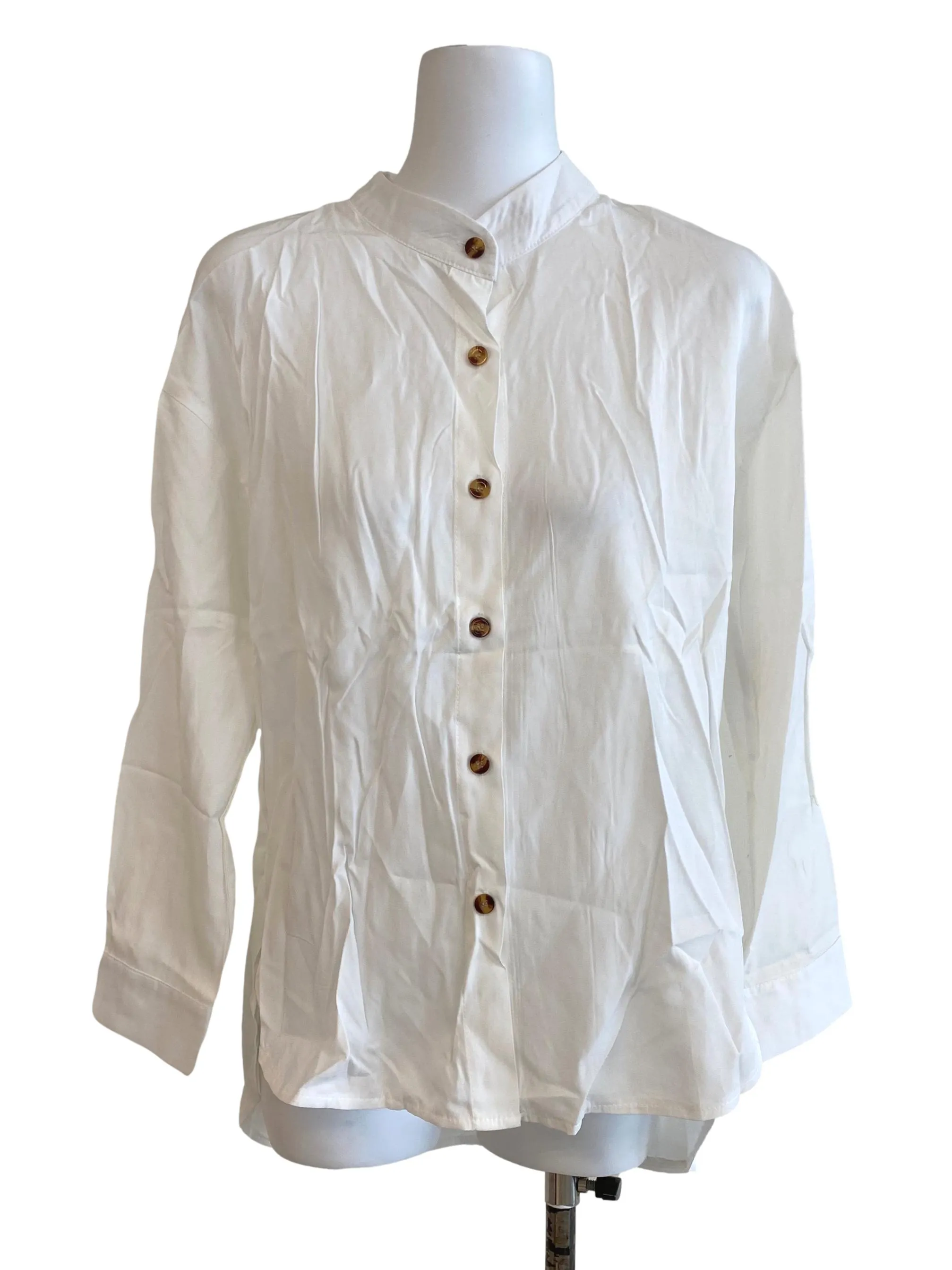 Off White Button Down Blouse