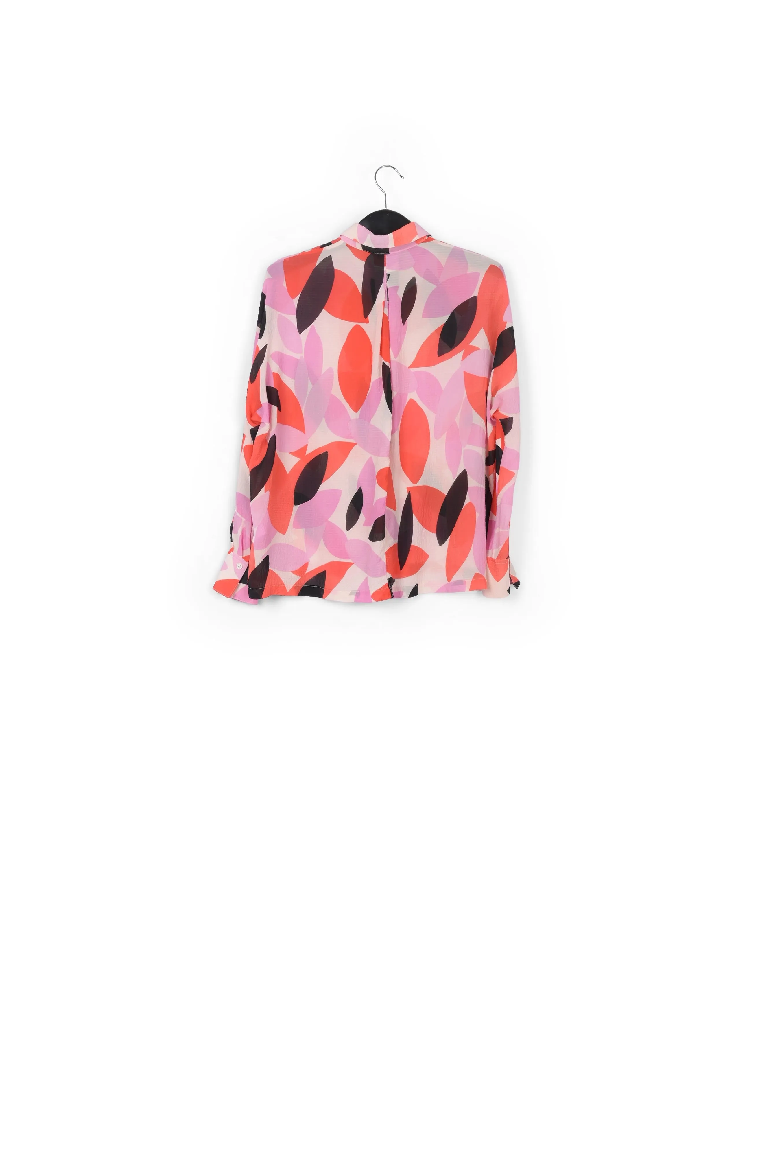 Off-white, red and pink abstract print shirt