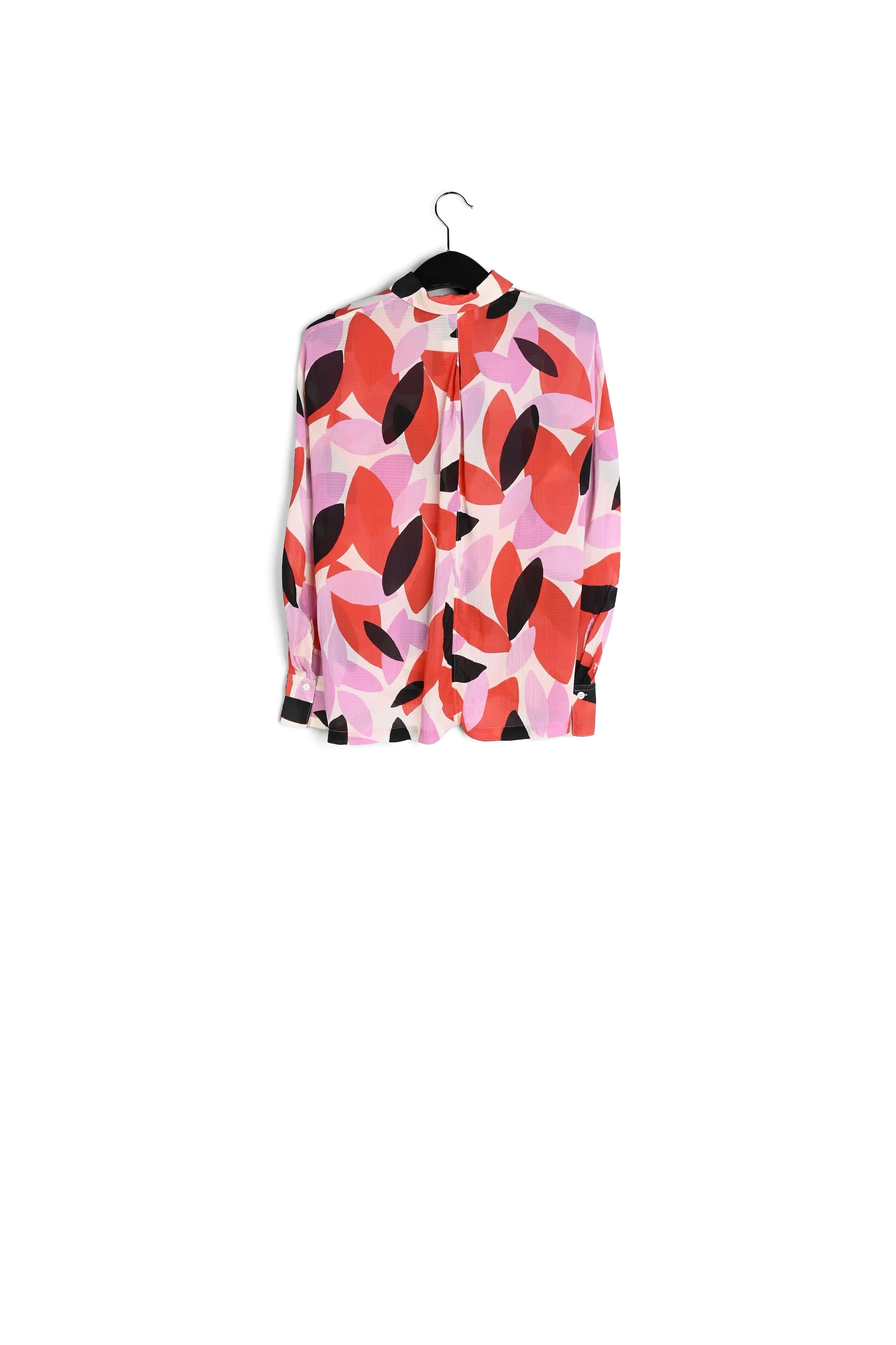 Off-white, red and pink abstract print shirt