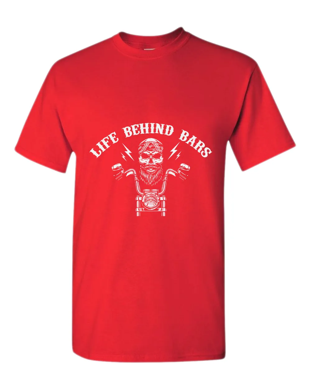 Old rider life behind bars motorcycle t-shirt