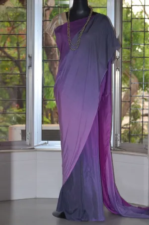 Ombre Shaded Soft Modal Muslin Mul Silk Saree