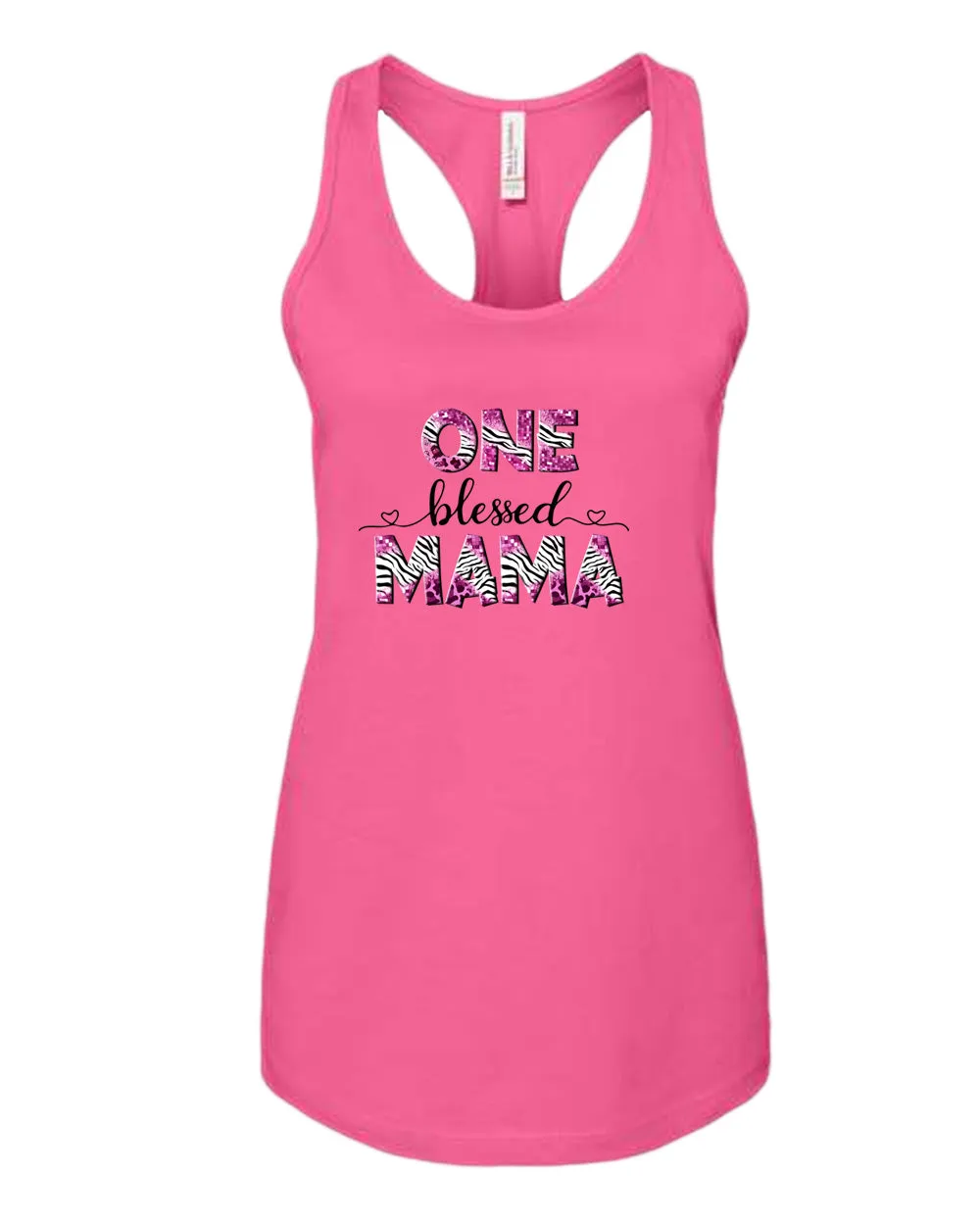 One blessed mama tank top