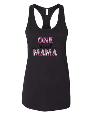 One blessed mama tank top