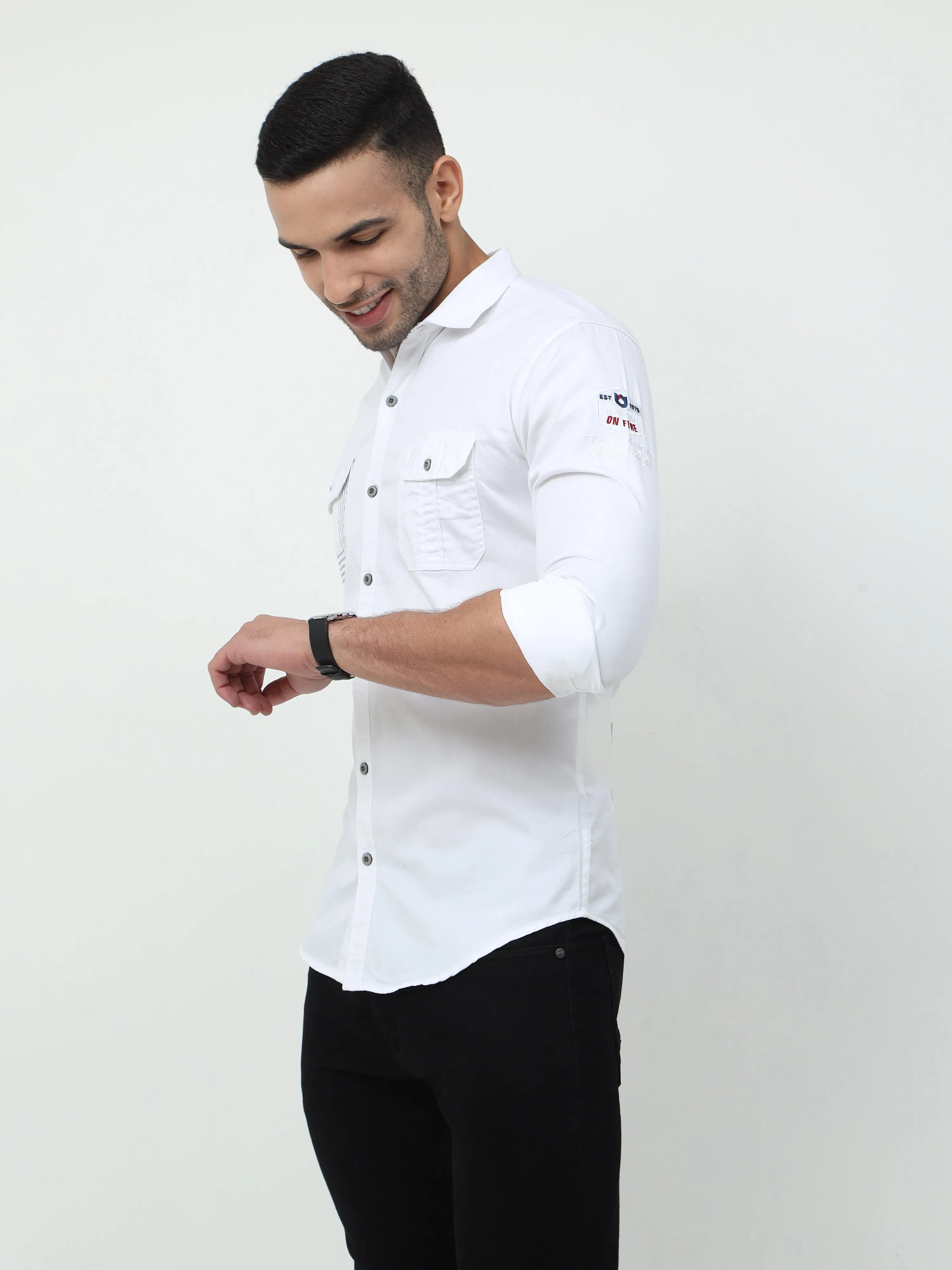 Onfire Cargo White Shirt - A2243A