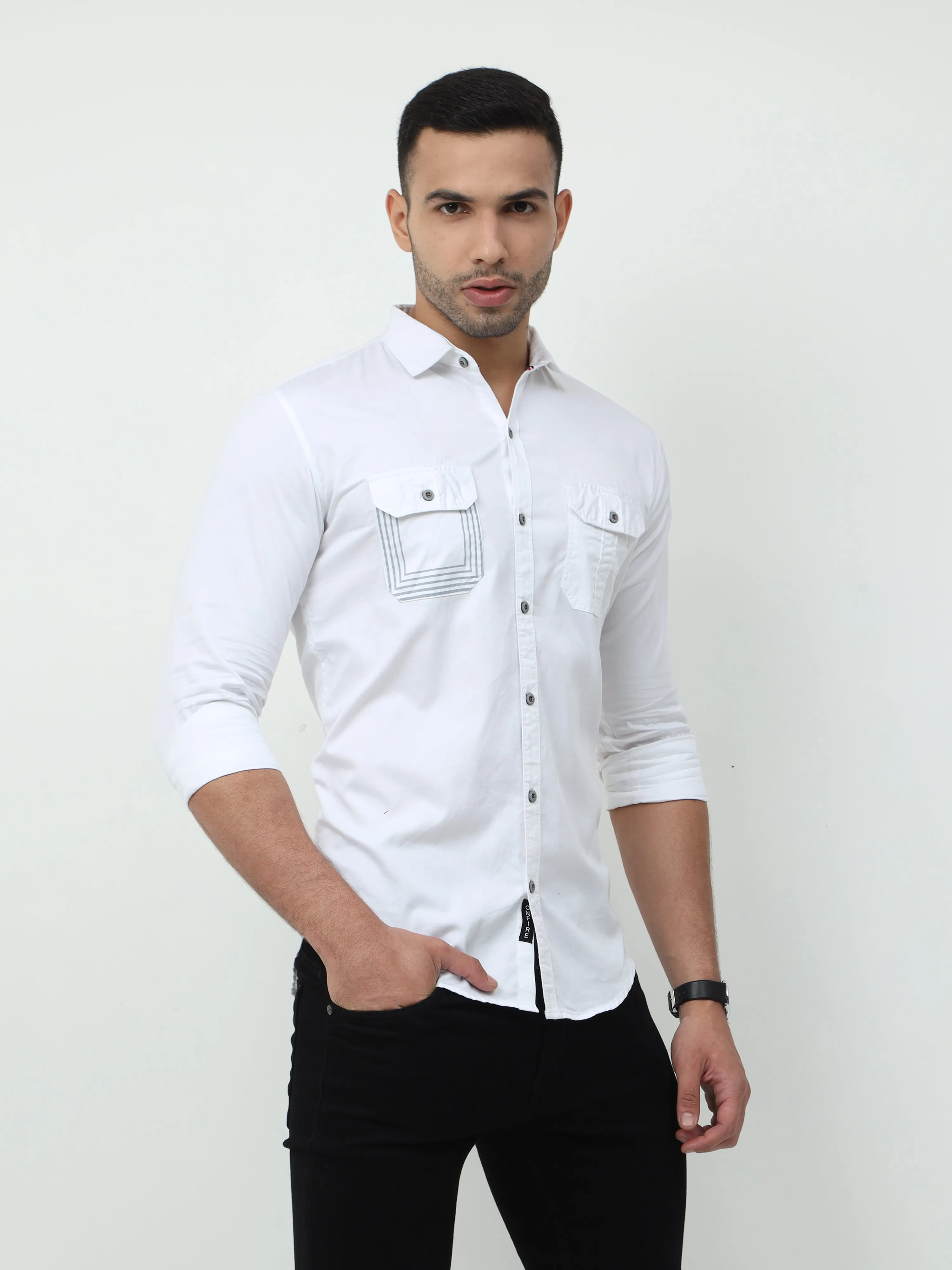 Onfire Cargo White Shirt - A2243A