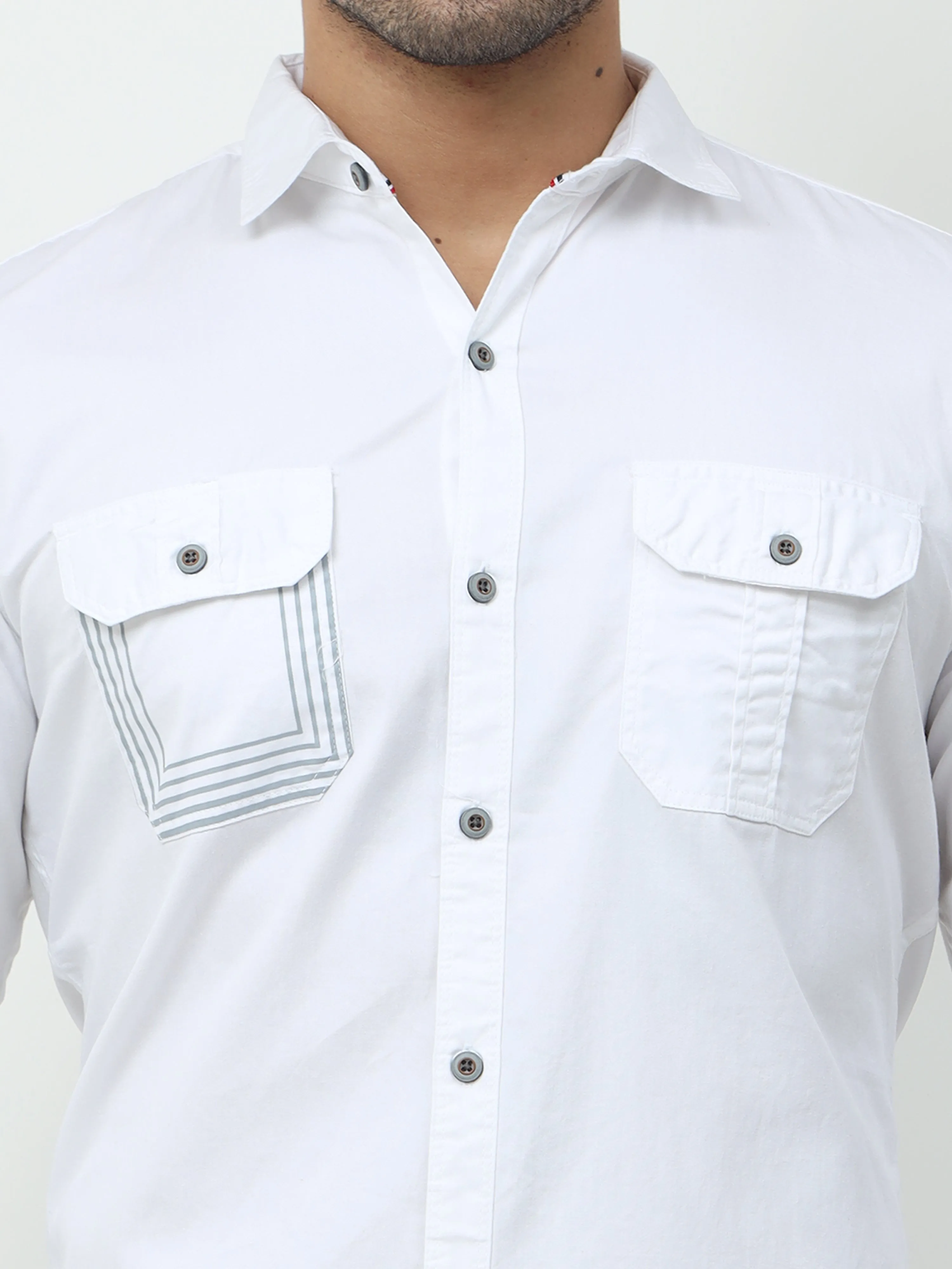 Onfire Cargo White Shirt - A2243A