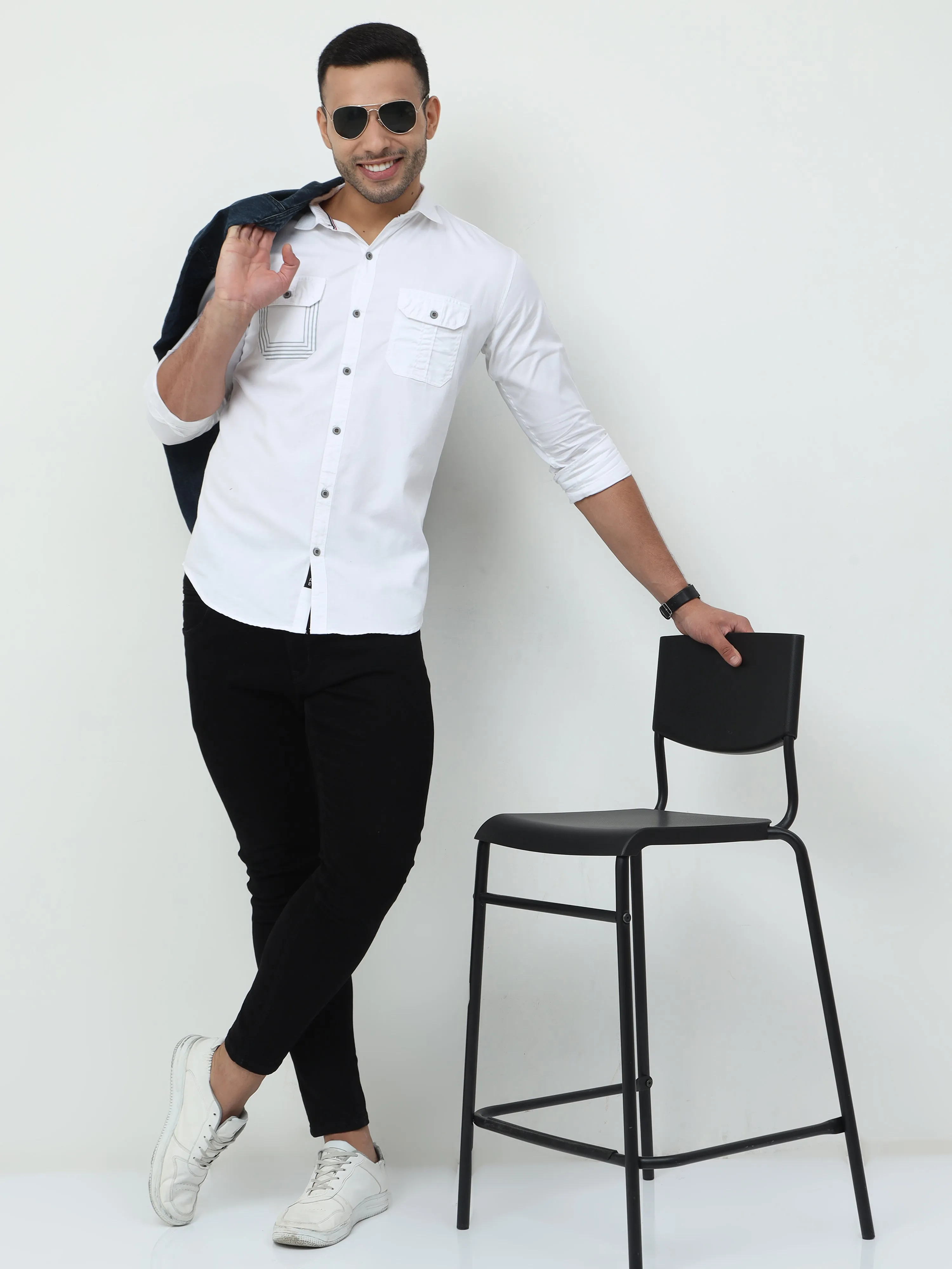 Onfire Cargo White Shirt - A2243A