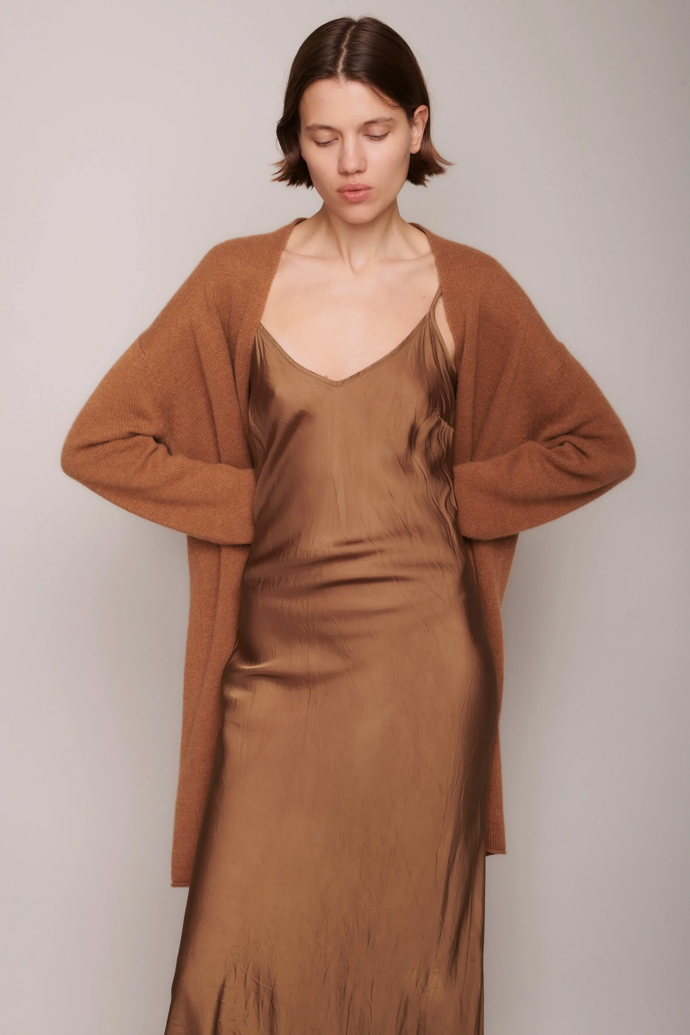 Open Cardigan in Vicuna