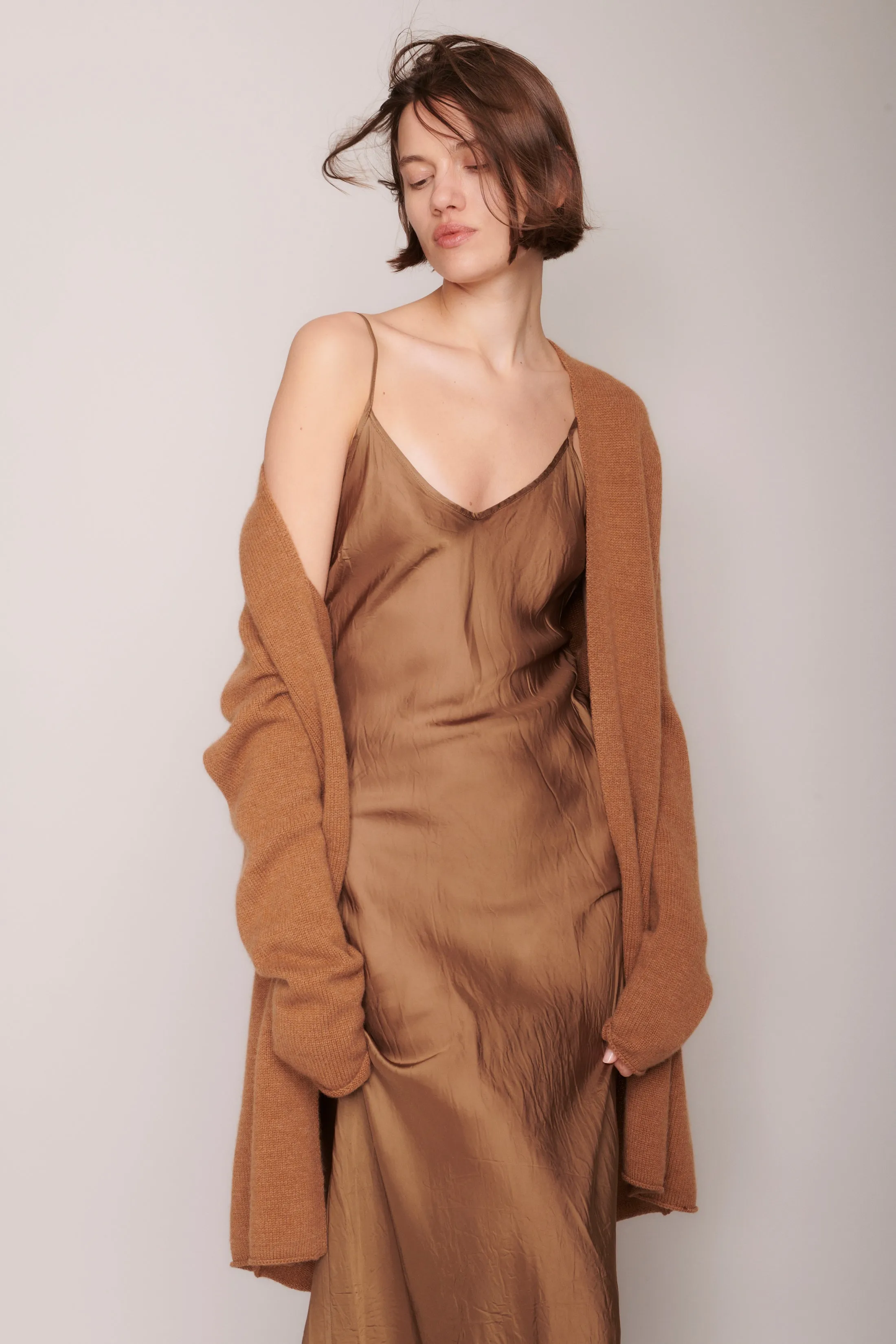Open Cardigan in Vicuna
