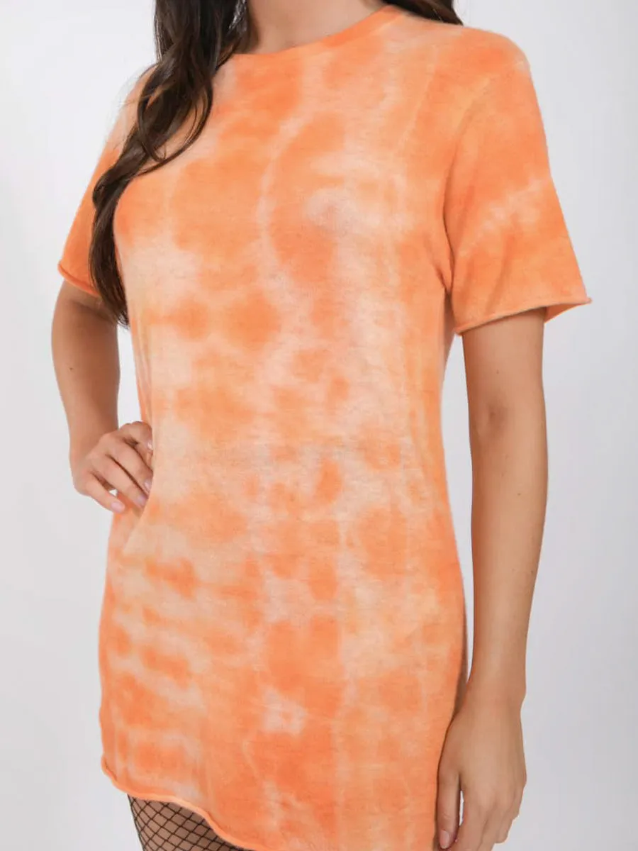 Orange Tie Dye Cashmere Jumper by SW3