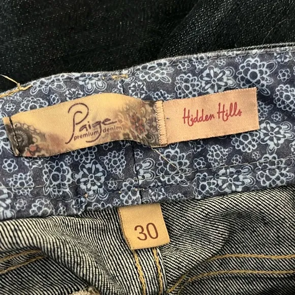 Paige Premium Denim Hidden Hills Bootcut Flare Jeans blue denim -size 30