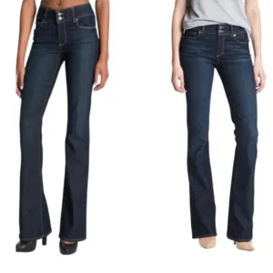 Paige Premium Denim Hidden Hills Bootcut Flare Jeans blue denim -size 30