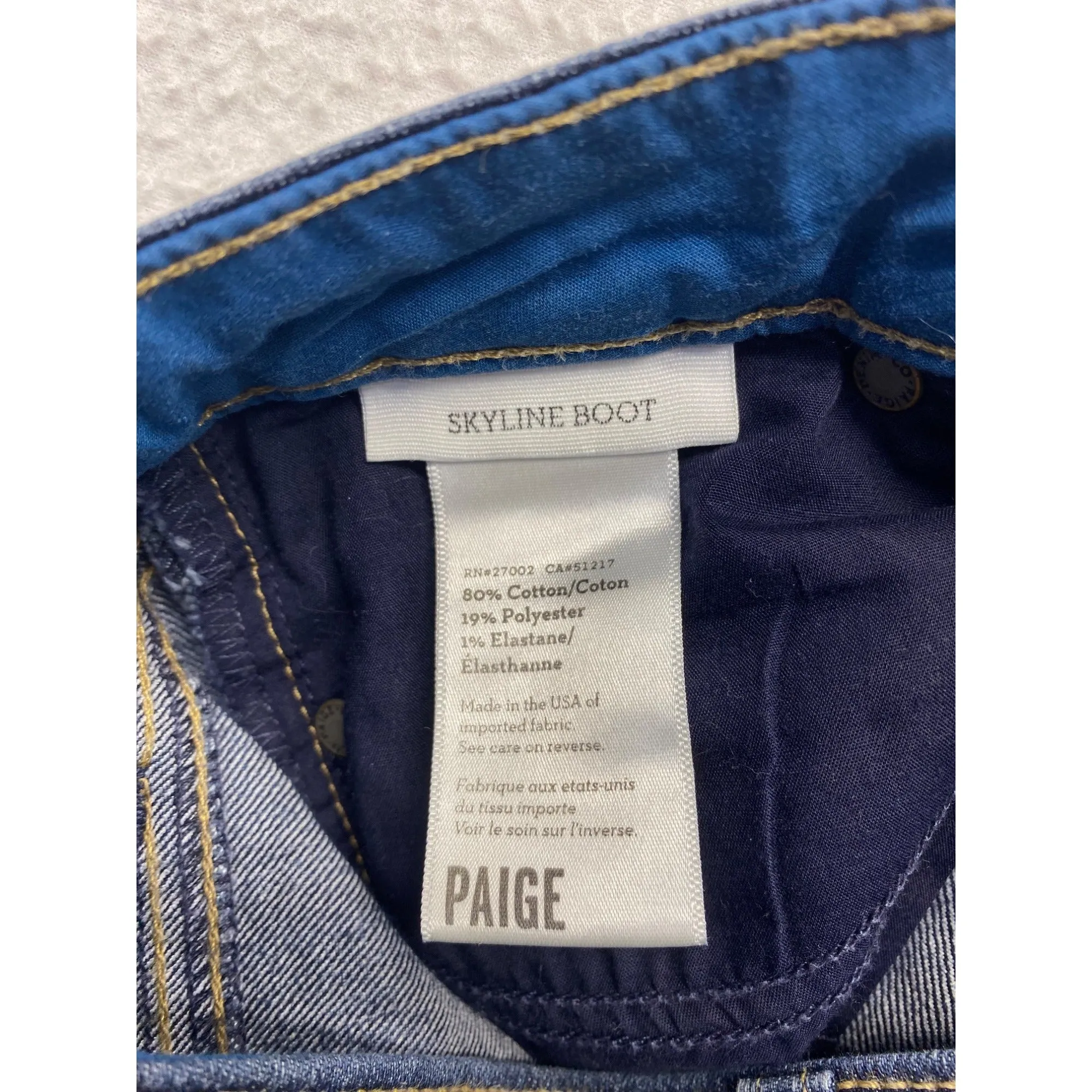 Paige Womens Skyline Bootcut Jeans Size 26 Dark Wash Stretch Denim #7076
