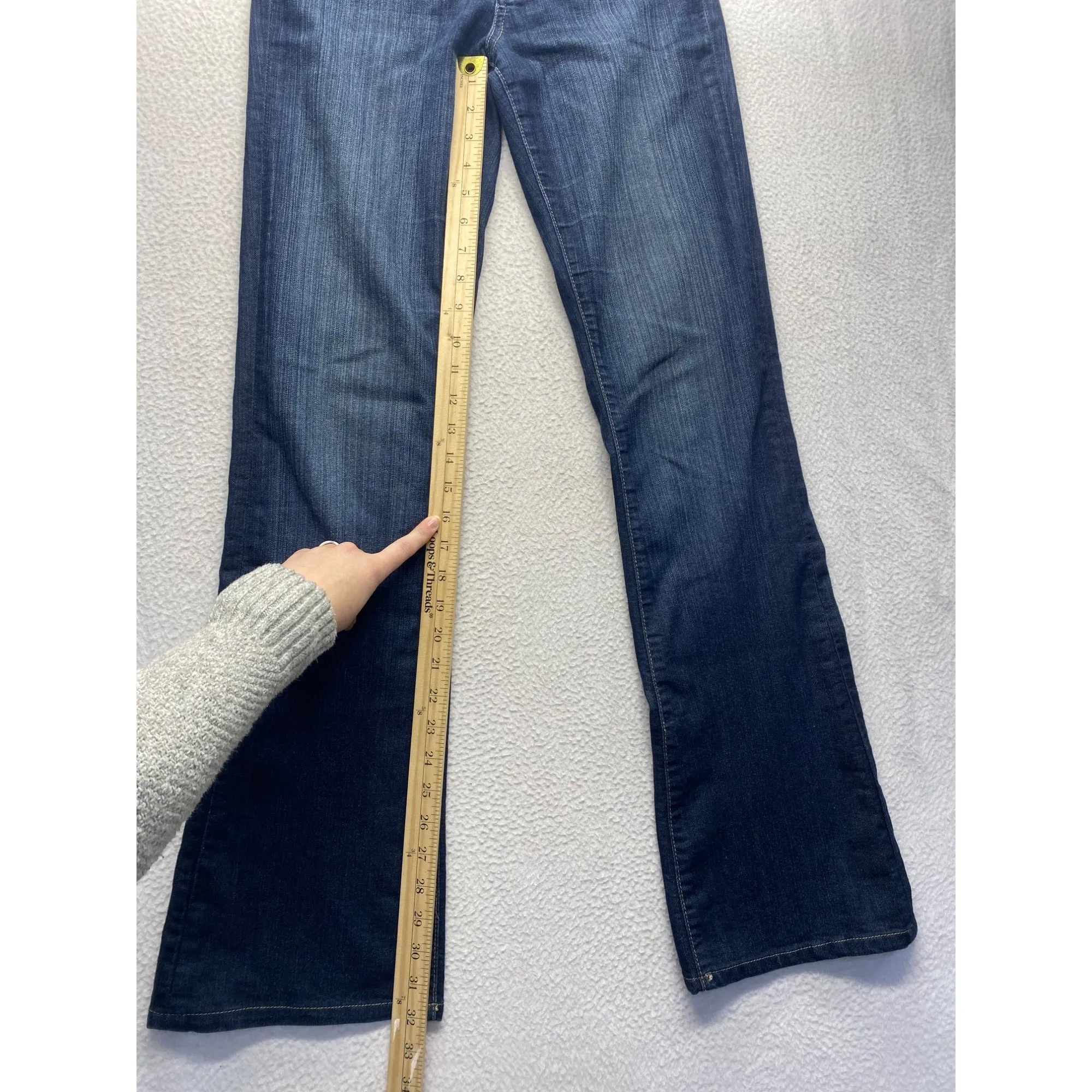 Paige Womens Skyline Bootcut Jeans Size 26 Dark Wash Stretch Denim #7076