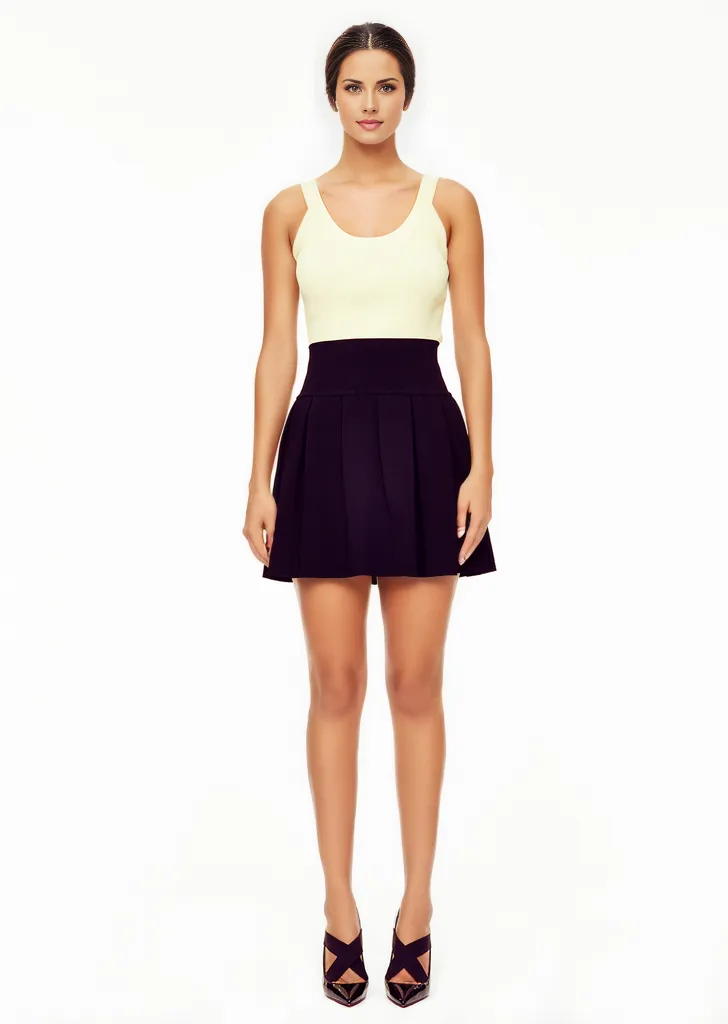Penelope - Knit, Pleated Yoke Skirt