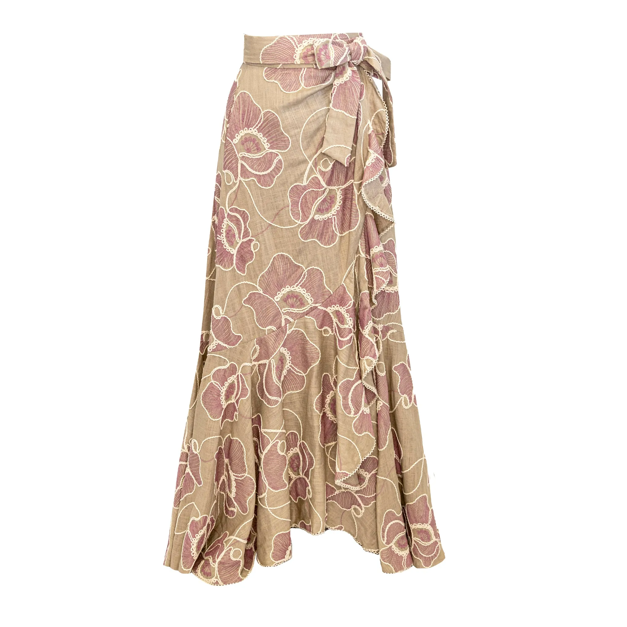 Penelope Skirt- Beige/Pink Floral
