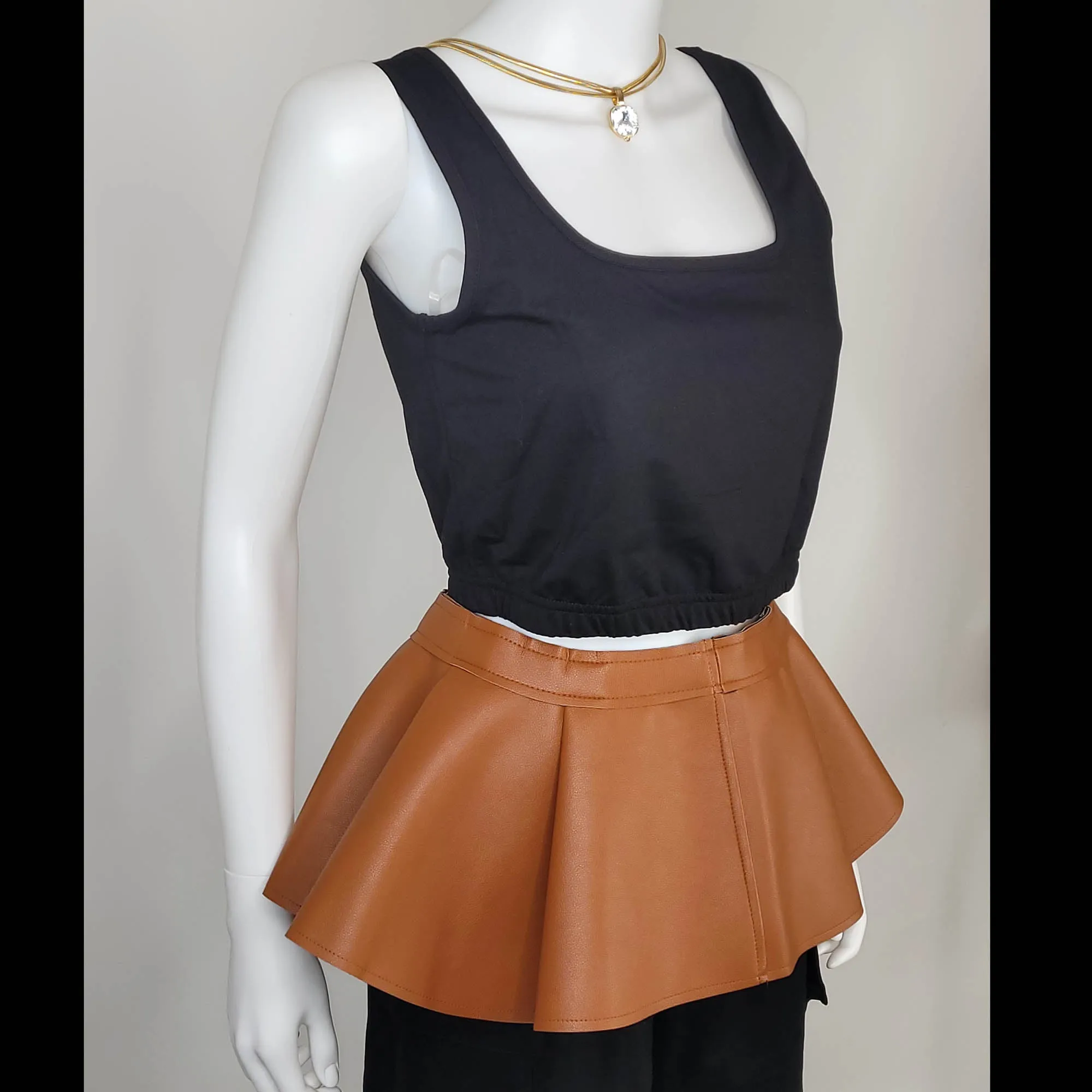 Peplum Corset Belt With Adjustable Tie Closure
