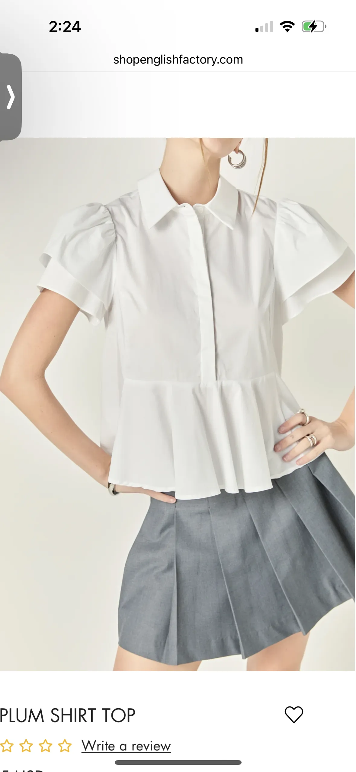 Peplum Shirt Blouse