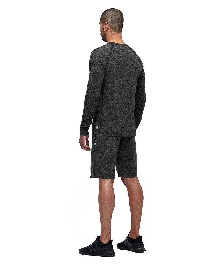Pima Jersey T-Shirt Long Sleeve Heather Black