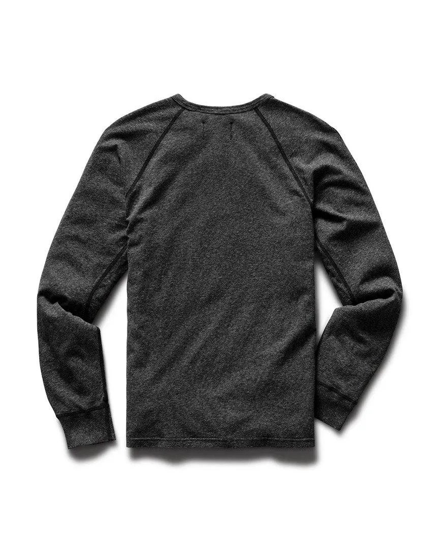 Pima Jersey T-Shirt Long Sleeve Heather Black