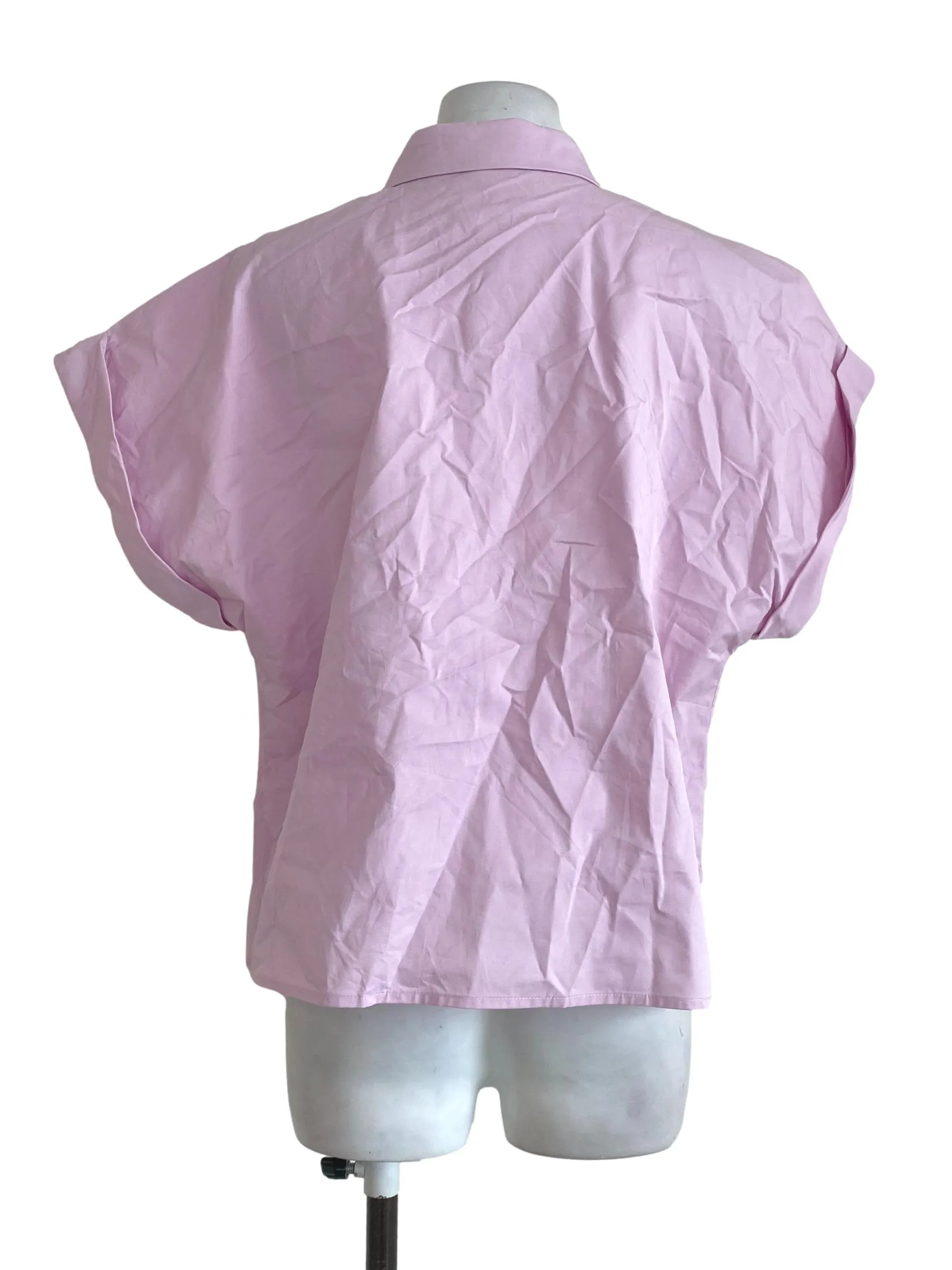 Pink Elephant Wide Button Down Top LB