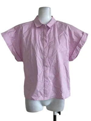 Pink Elephant Wide Button Down Top LB
