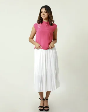 Placement Pleated Skirt