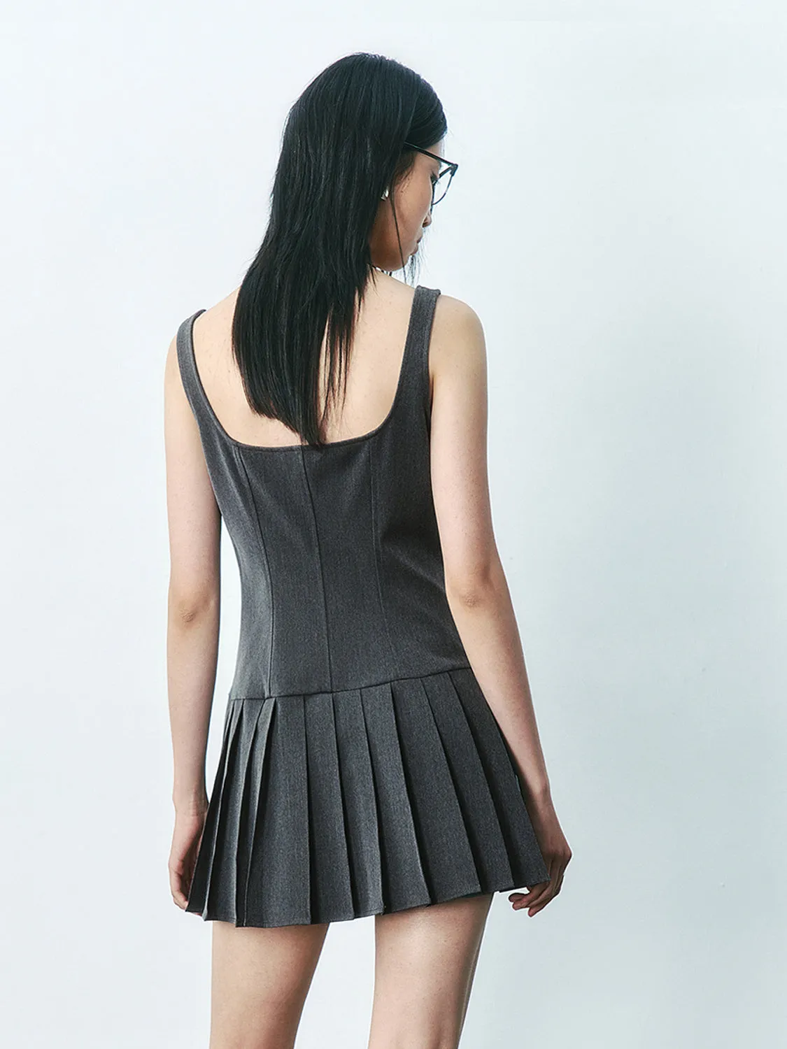 Pleated A-Line Dresses