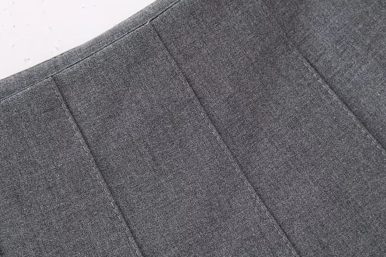 Pleated Woolen Mini Skirt