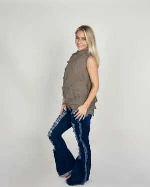 Plisse Sleeveless Top