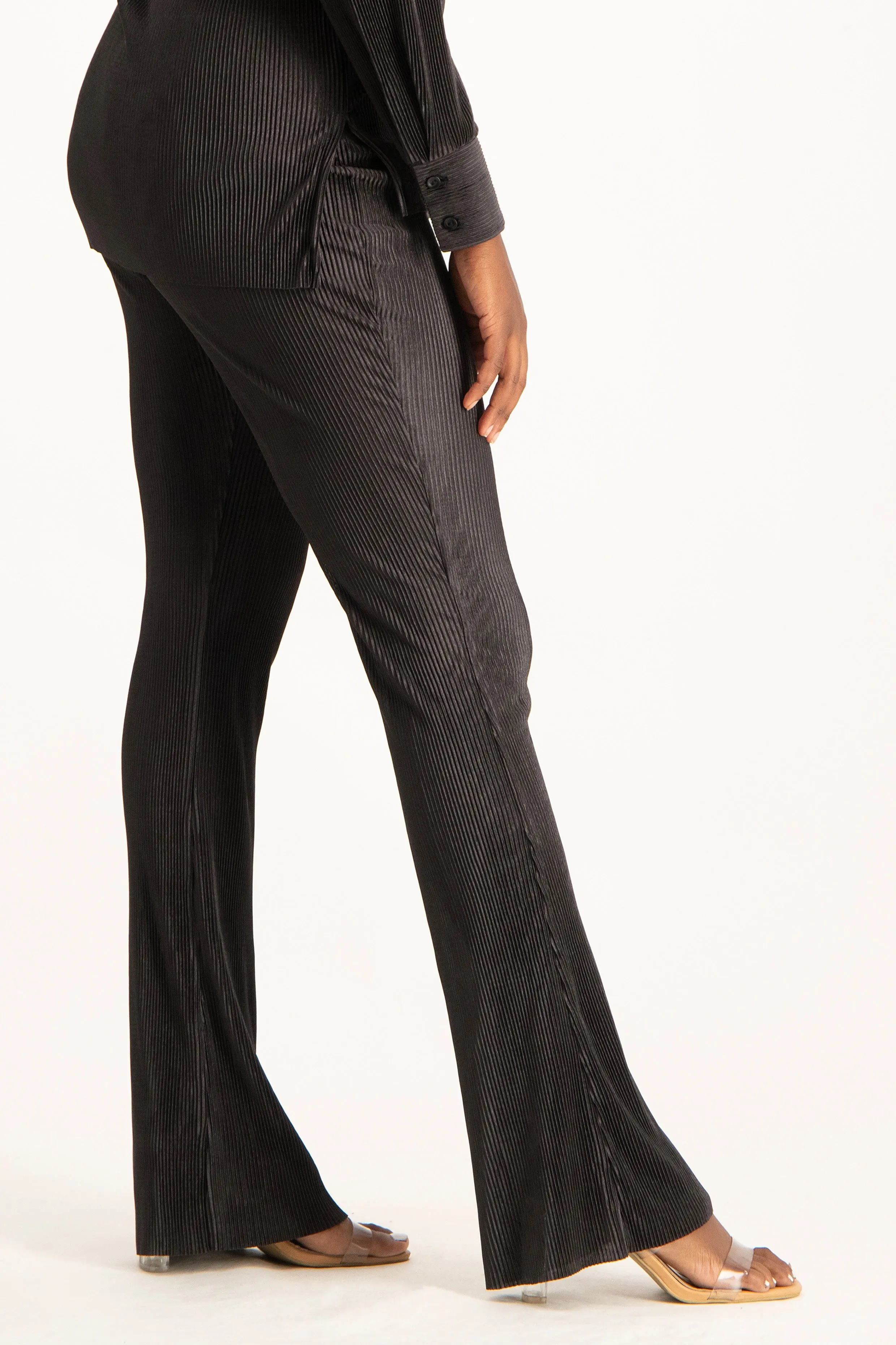 Plisse Slim Fit Pants