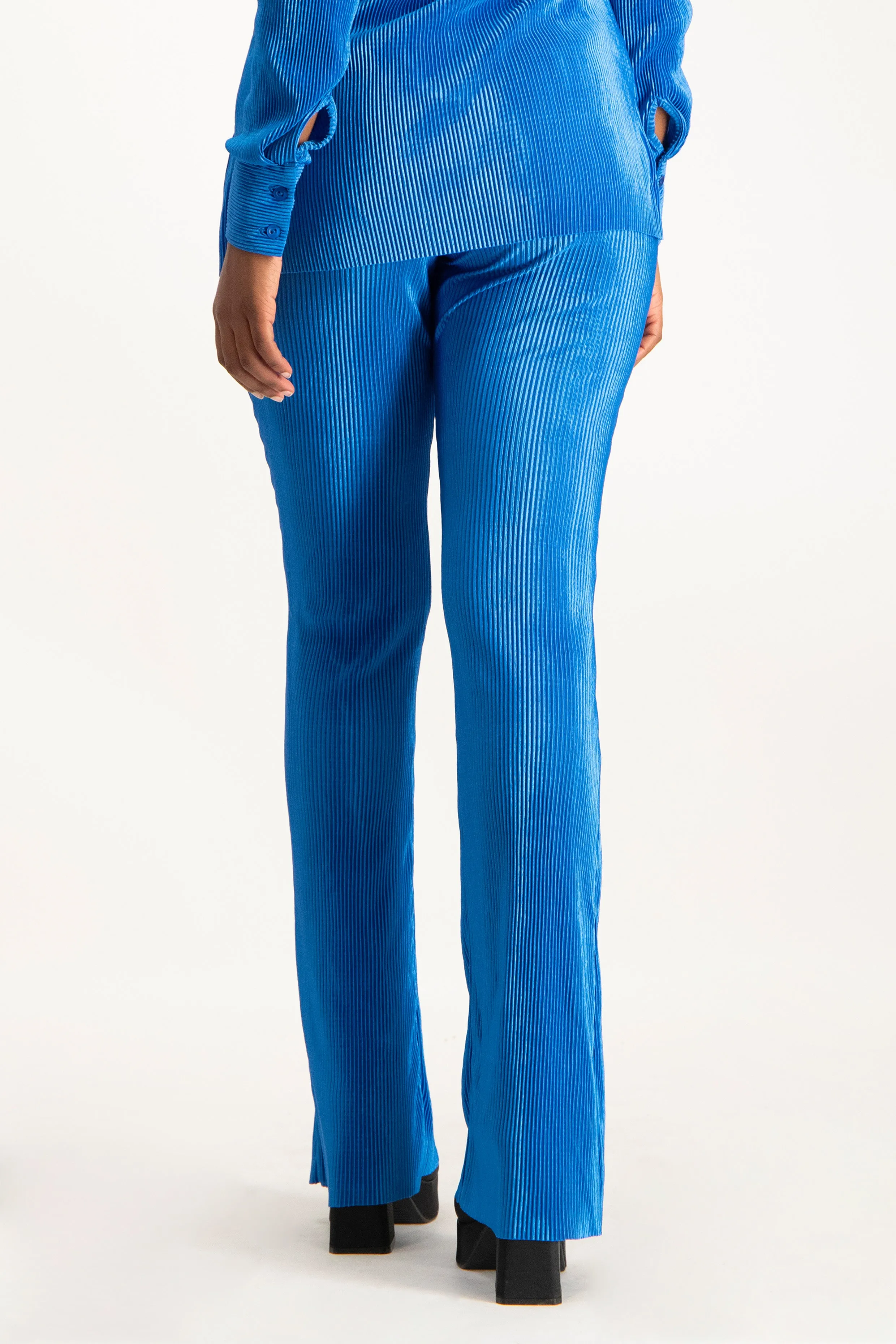 Plisse Slim Fit Pants