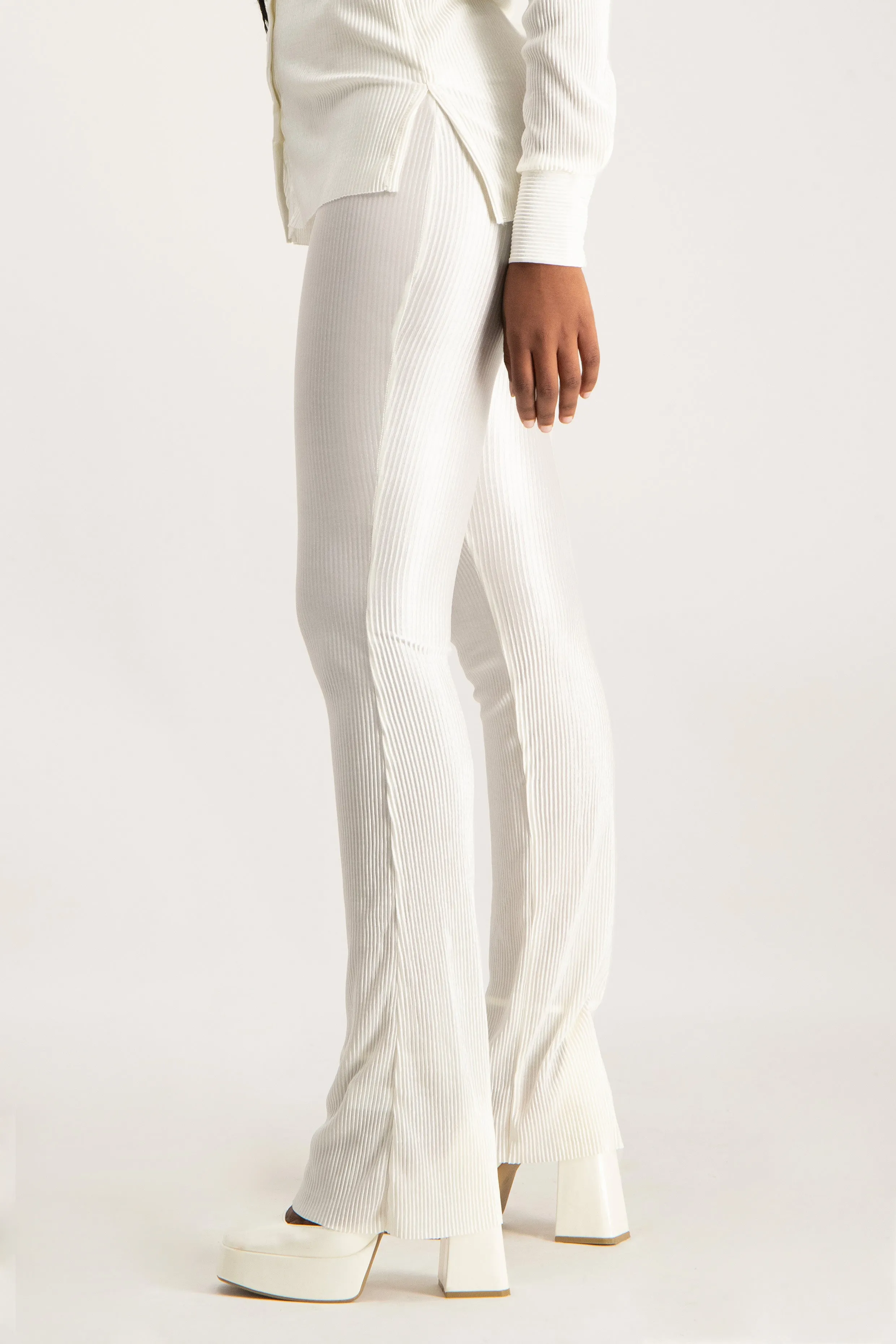 Plisse Slim Fit Pants