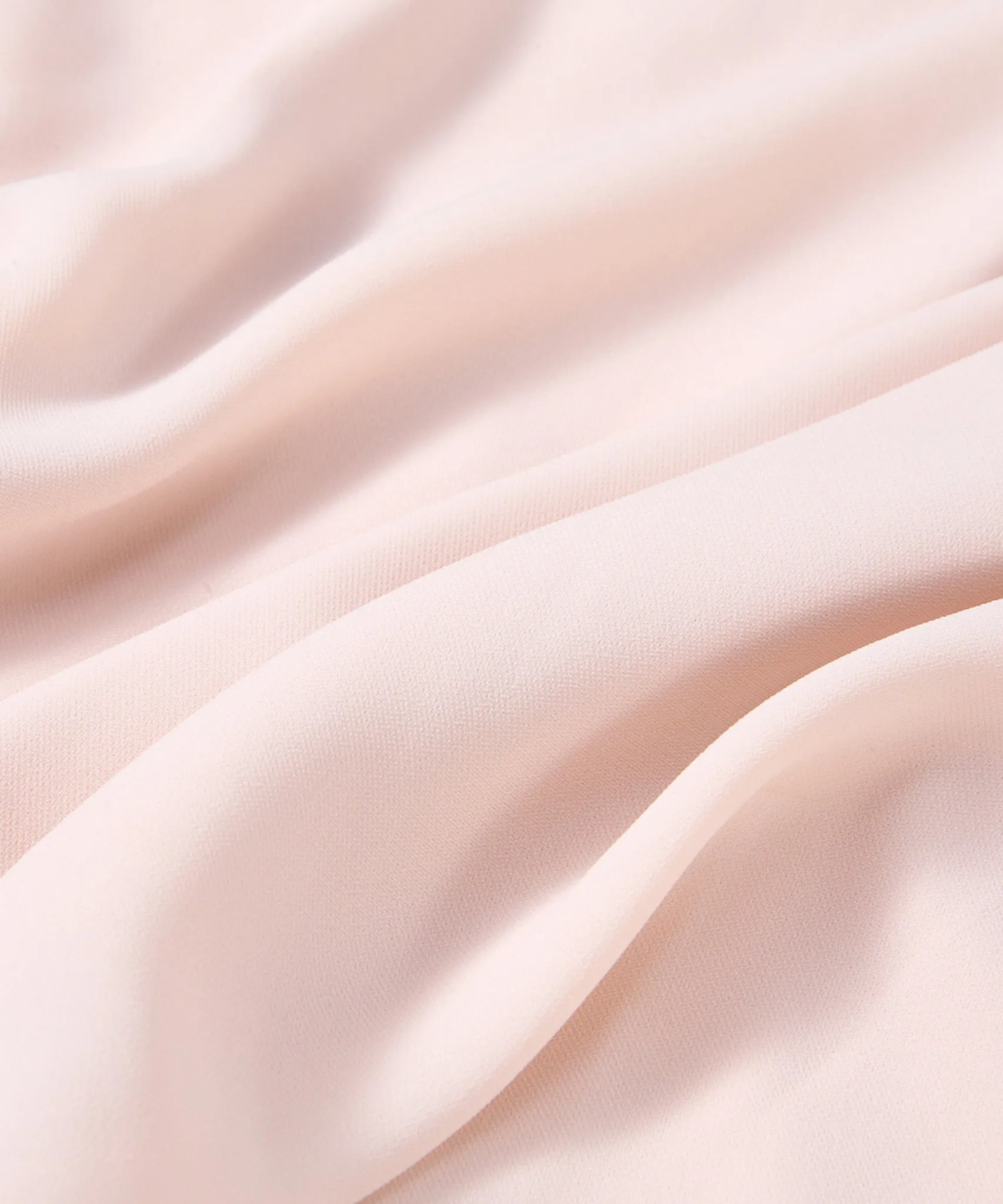 Powder Blush Chiffon Classic A-Line Long Sleeve Maxi Abaya Dress