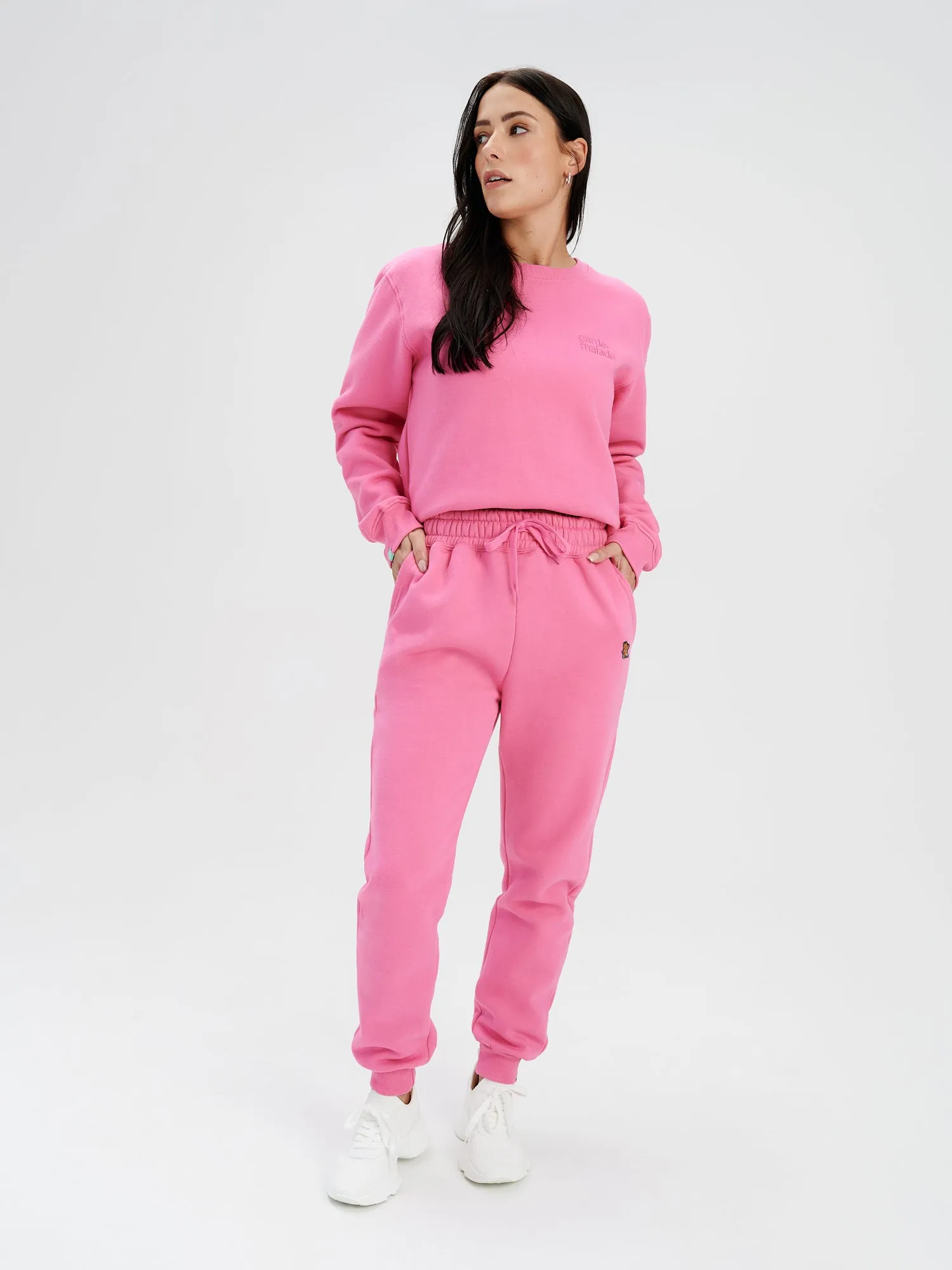 Premium Heavyweight Jogger – Teddy Patch - Rose Azalée - FINAL SALE || Premium Heavyweight Jogger – Teddy Patch - Rose Azalée - VENTE FINALE