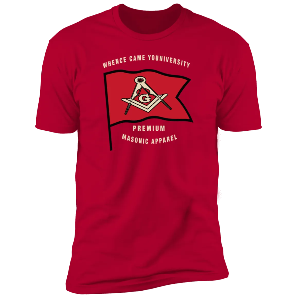 Premium Masonic Apparel Tee (red flag)