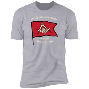 Premium Masonic Apparel Tee (red flag)
