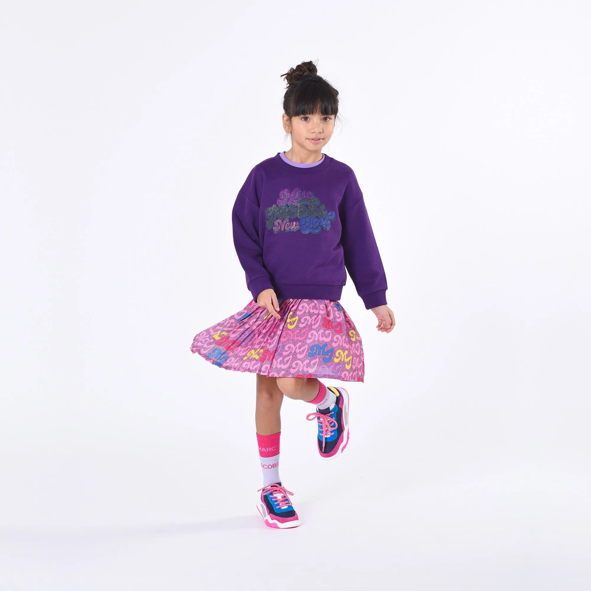 Print Pleated Skirt
