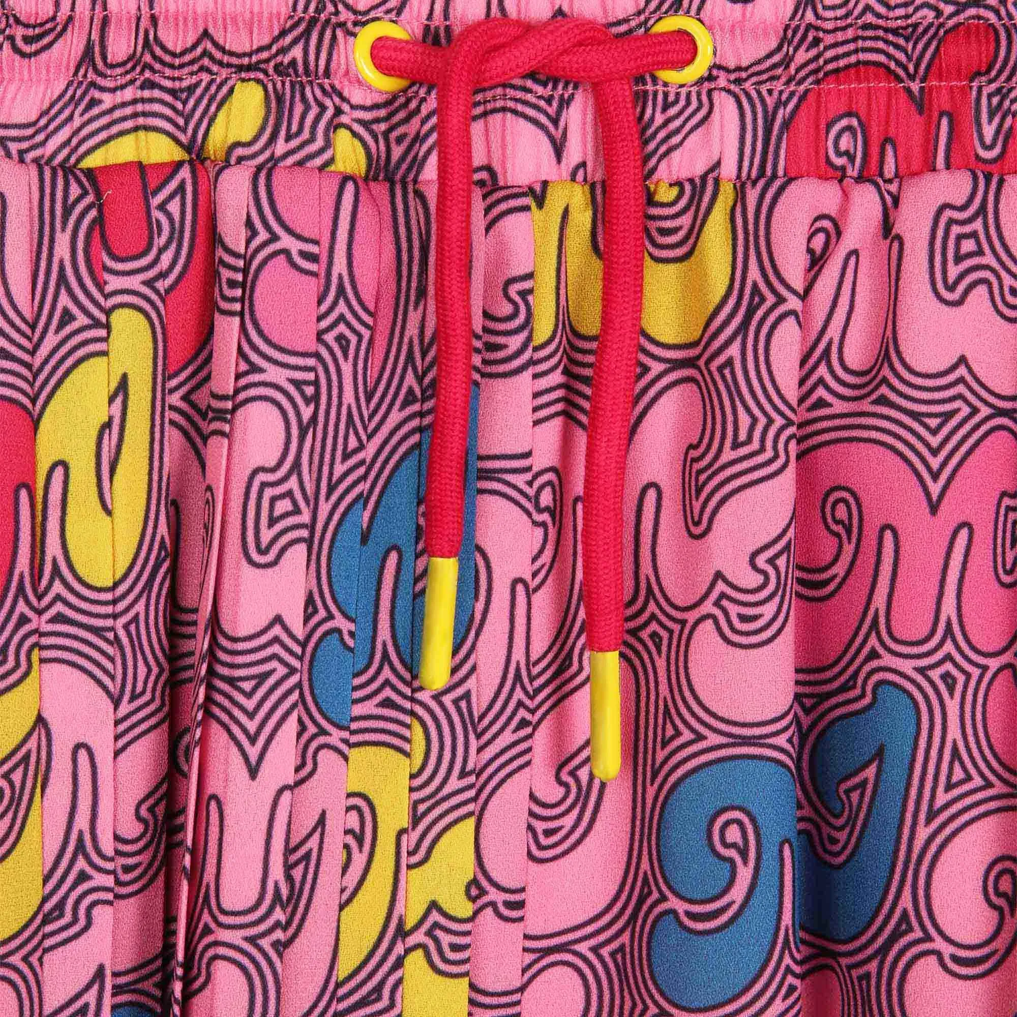 Print Pleated Skirt
