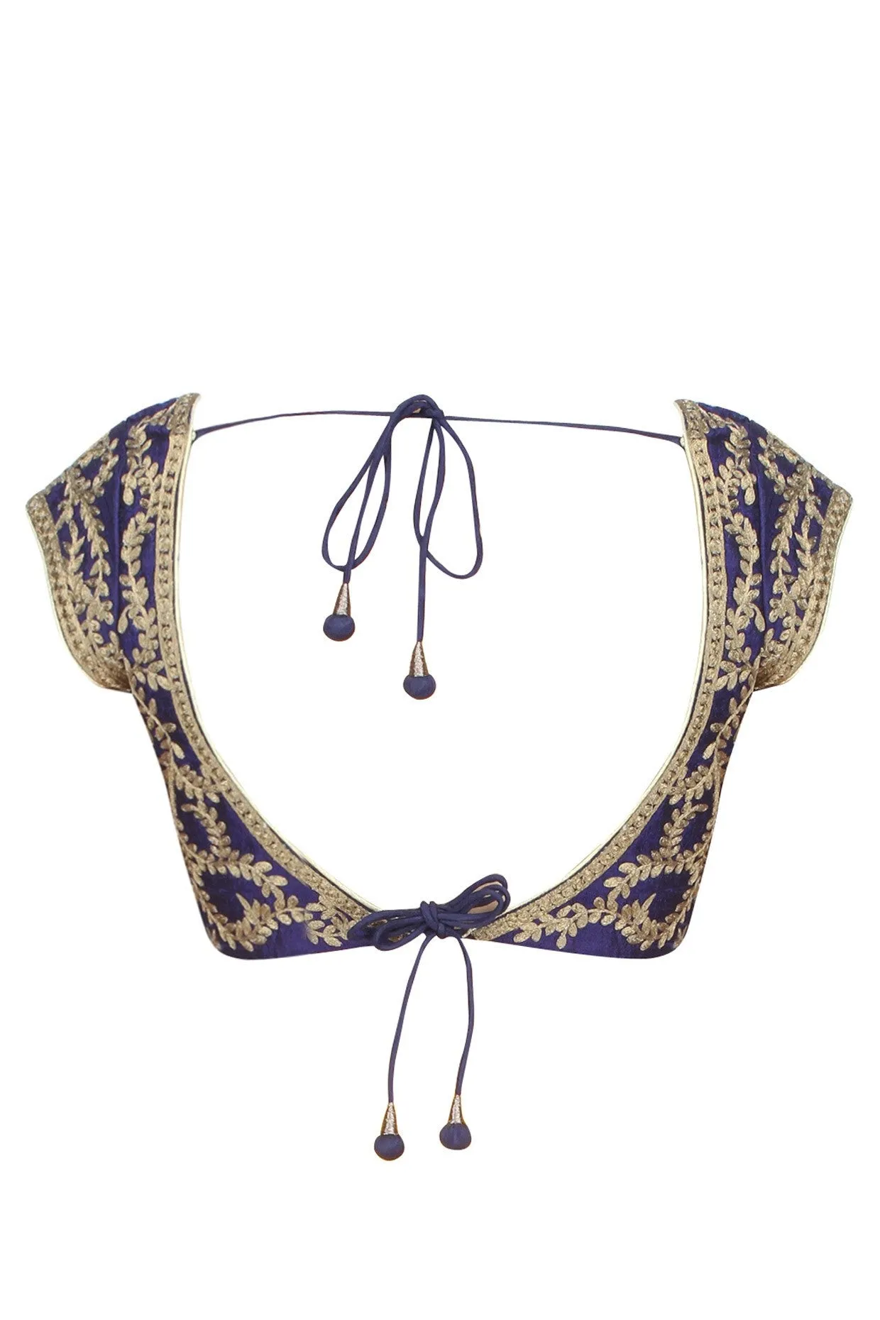 Purple colour embroidered blouse