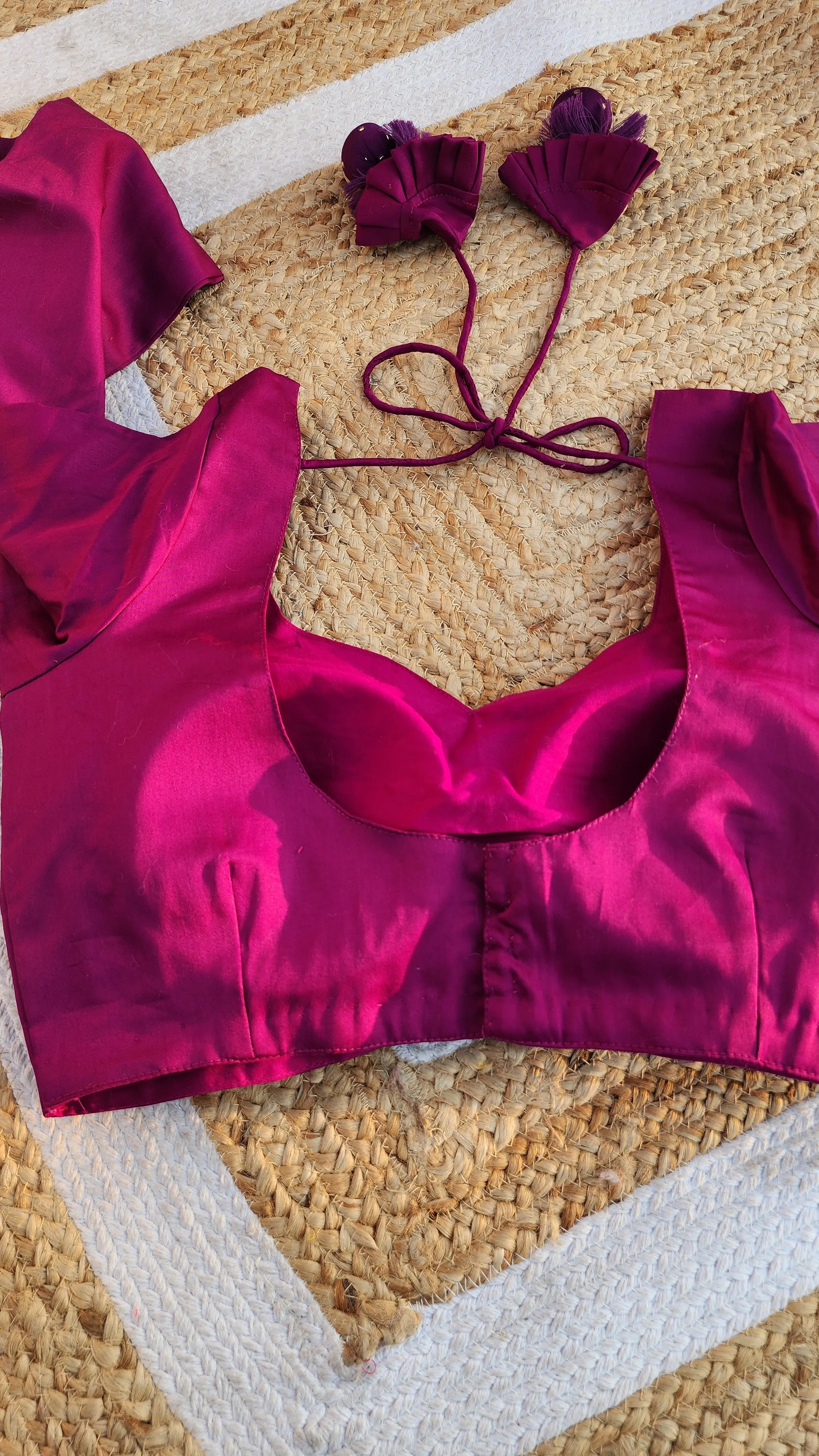 Purple Cotton Silk Full Sleeve Blouse