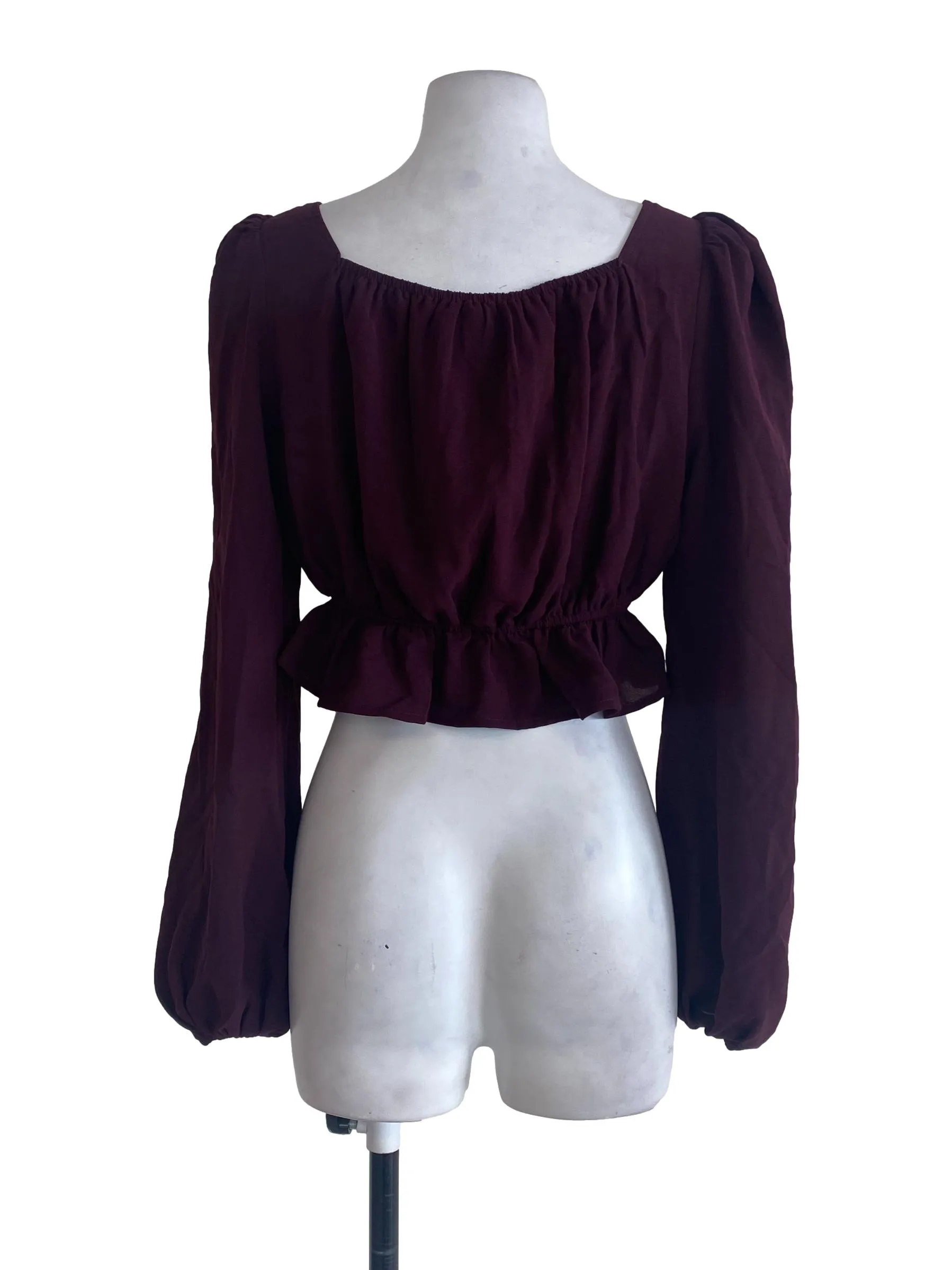 Purple Peplum Top