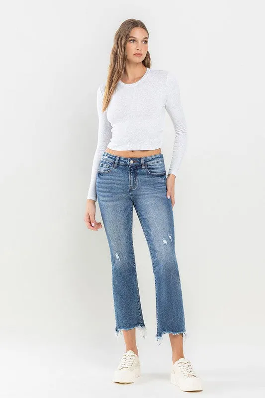 "Emma"  Mid Rise Ankle Bootcut Jeans 1-18W