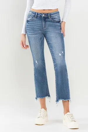"Emma"  Mid Rise Ankle Bootcut Jeans 1-18W
