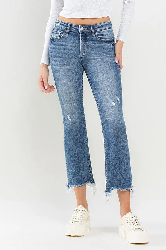 "Emma"  Mid Rise Ankle Bootcut Jeans 1-18W