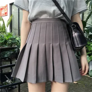"WHITE/BLACK/GRAY HIGH WAIST" PLEATED SKIRT K082903