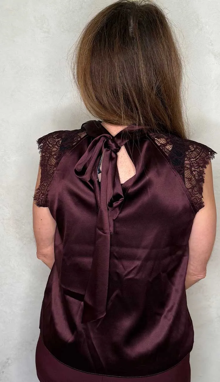 Rachel Halter Top - Malbec