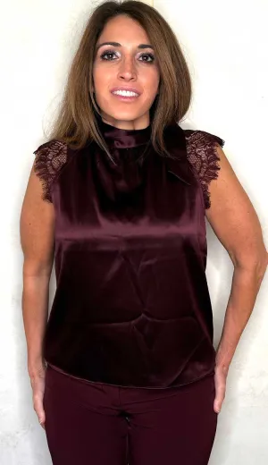 Rachel Halter Top - Malbec