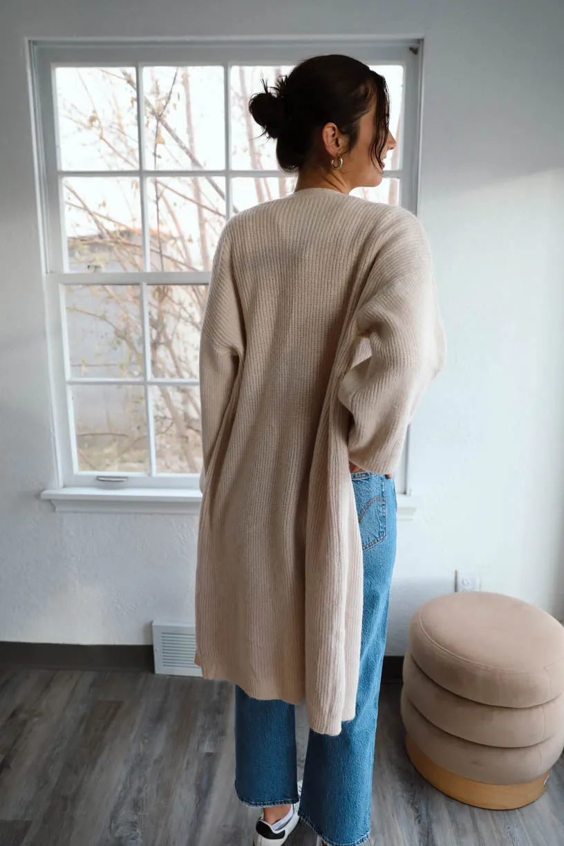 Rae: Duster Cardigan in Cream