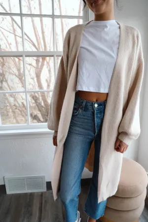 Rae: Duster Cardigan in Cream